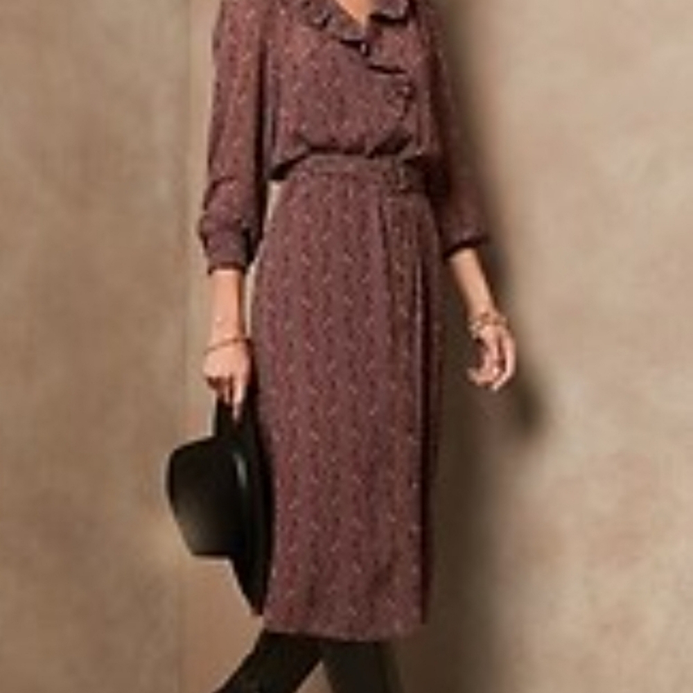 Banana Republic Pink Wrap Tie Front Sheath Dress